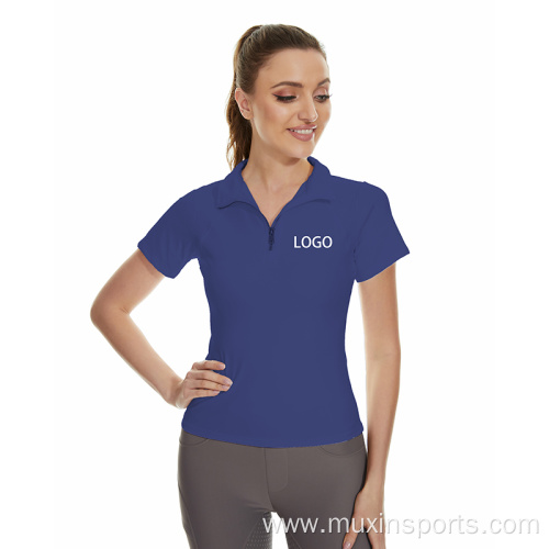 Navy Blue women Base Layer Horse Riding Tops